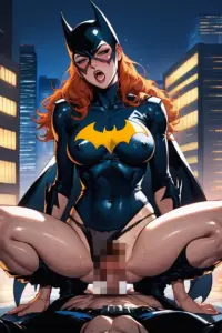 Batgirl Rooftop Ride Ahegao Ecstasy